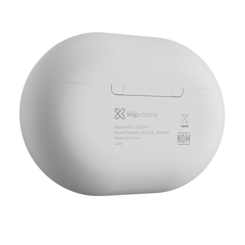 Imagen con fines ilustrativos Klip Xtreme - True wireless earphones - Para Phone / Para Portable electronics / Para Tablet - Wireless - 22Hrs ANC White · Imagen con fines ilustrativos