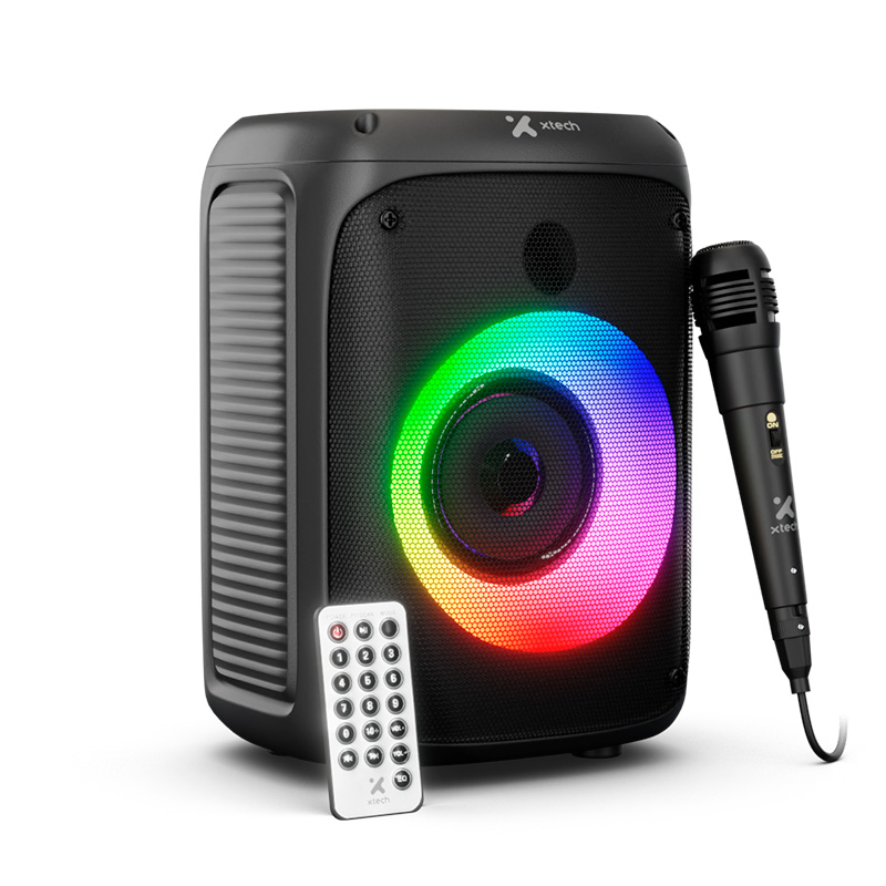 Imagen con fines ilustrativos Xtech XTS-661 - Speaker - Black - SonicBloom Portable Wlss Speaker w lights and mic · Imagen con fines ilustrativos