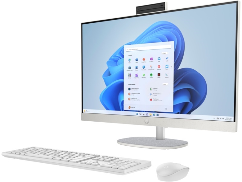 Imagen con fines ilustrativos HP - All-in-one - AMD Ryzen 7 7730U / 4.8 GHz - DDR5 SDRAM - 512 GB HDD - 27" - Integrated graphics - Windows 11 Home - White · Imagen con fines ilustrativos