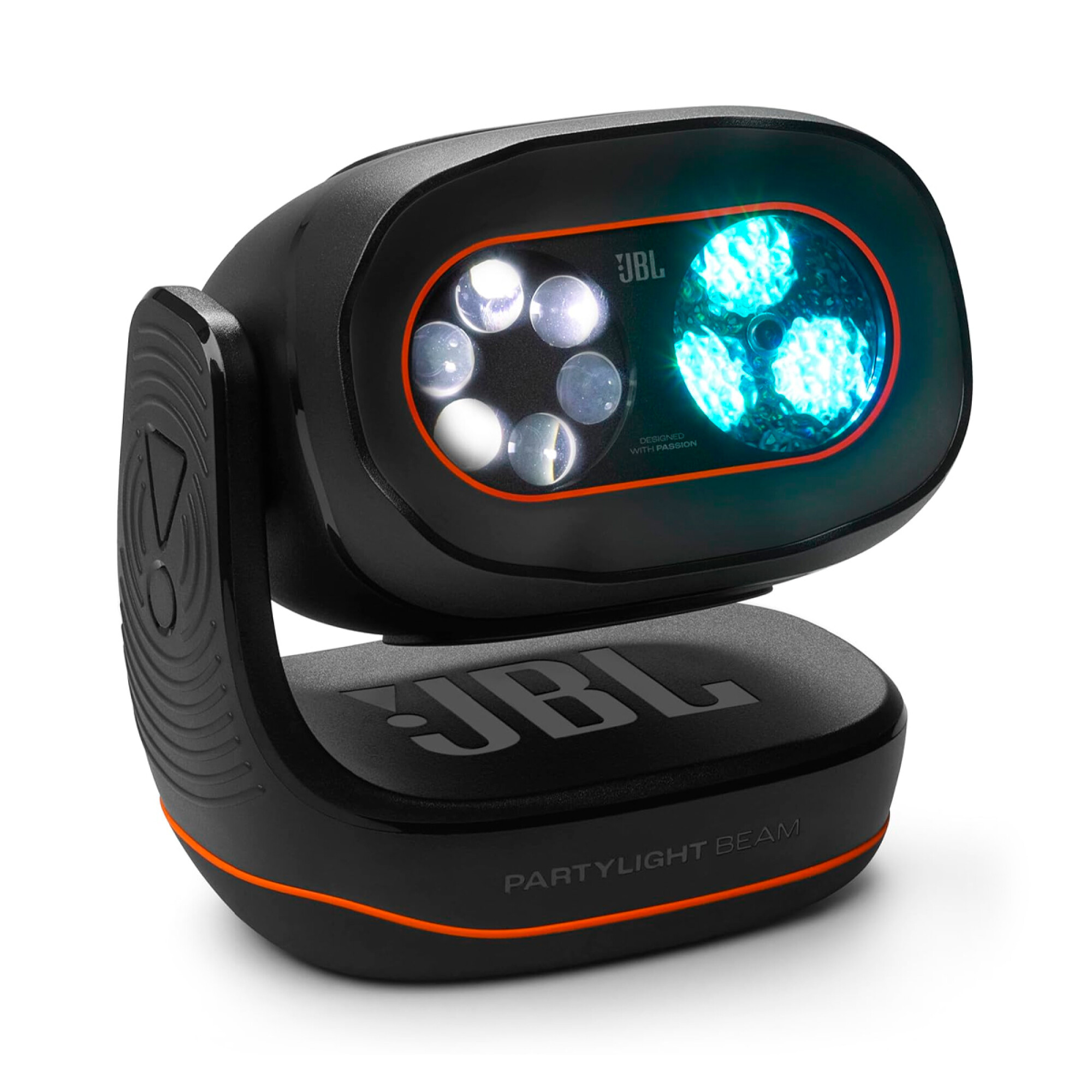 Imagen con fines ilustrativos JBL PartyLight Beam - LED RGB x 3 / W LED x 4 - Se sincroniza automáticamente con JBL PartyBox · Imagen con fines ilustrativos